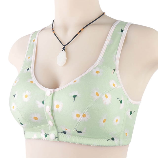 WILLBEST Brasier Invisible Mujer Ropa Interior Sexy Informal Con Estampados Y Hebilla Frontal Para Mujer, Sin Aros, De Encaje, Talla Grande