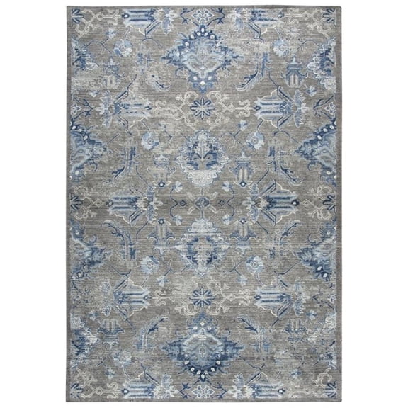 Alora Decor Euphoria 5' x 8' Classic/Updated Gray/Gray/Rust/Blue Hybrid Area Rug