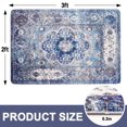 thumbnail image 5 of Runner Rug 2x3 ft Entryway Rug Bohemian Washable Runner Rugs with Non Slip Rubber Backing Vintage Area Rug Thin Carpet for Kitchen Laundry Room Bedroom, 5 of 6