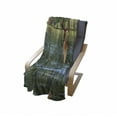 thumbnail image 4 of Deer Soft Flannel Fleece Throw Blanket, Mountain Animal in the Water a Forest Background Male Mammal Freedom Habitat, Cozy Plush for Indoor and Outdoor Use, 60" x 80", Green Brown, by Ambesonne, 4 of 6