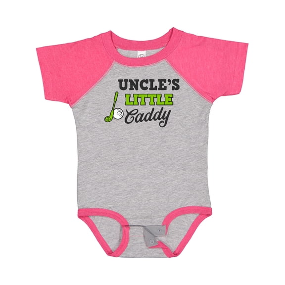 Inktastic Uncles Little Caddy with Golf Club and Ball Boys or Girls Baby Bodysuit