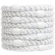 thumbnail image 1 of 8PCS Elasitc Hair Tie for Women Girls, Cotton Bands Soft Woven Ponytail Holders for Thick Hair and Curly Hair, White, 1 of 4