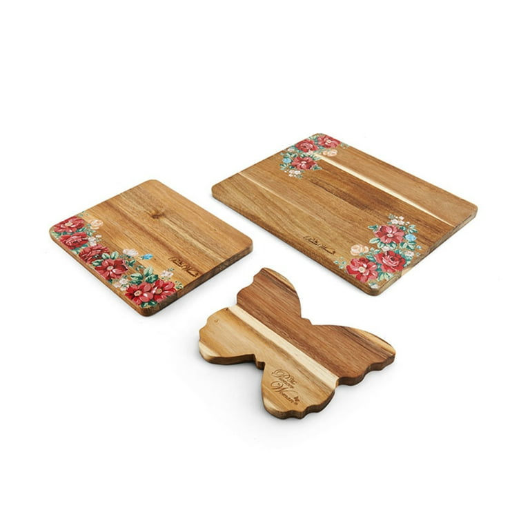Pioneer woman wooden cutting cheap board
