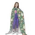 thumbnail image 4 of Honeii Mushrooms And Rainbows Print Poncho Cape, Cloak Coat, Snuggly Hooded Wearable Blanket, Hooded Cape For Teenagers,Halloween Costumes-Large, 4 of 7