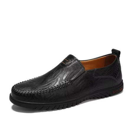 

JJtiger Men s leather English bean shoes
