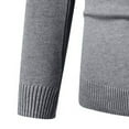 thumbnail image 3 of Mens Crewneck Knitted Base Sweater Solid Color Slim Fit Casual Pullover Lightweight Long Sleeve Tops, 3 of 4