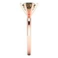 thumbnail image 3 of 1.5 ct Round Cut Simulated Champagne Diamond Solitaire 18K Rose Gold Womens Engagement Ring, 3 of 5
