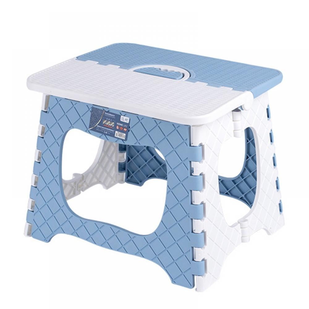 Folding Step Stool Lightweight 9 Inch Step Stool For Kids and Adults 