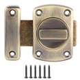 thumbnail image 1 of Hebilla de pestillo de cerradura de puerta corredera de aleación de Zinc para armario, accesorio de armario, cerradura de perno, tamaño L, bronce, 1 of 13