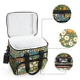 thumbnail image 6 of FORMRS Insulated Cooler Bag 24 Cans Capacity Soft Leakproof Lunch Box with Side Pockets, Orange Floral Garden, 6 of 7