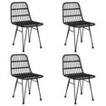 thumbnail image 2 of vidaXL 5 Piece Garden Dining Set Black Poly Rattan, 2 of 5