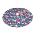 thumbnail image 2 of Balery Skull blue leaf Printed Christmas Tree Skirt , Merry Christmas Party Christmas Tree Decoration,Adjustable Tree Skirt-48", 2 of 8