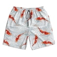 thumbnail image 3 of Uemuo Koi Fish Corals,Spring Summer Pattern Men's Swim Trunks Hawaiian Beach Bathing Suit Swimsuits Beach Quick-Dry Shorts with Pockets-3X-Large, 3 of 9