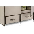 Honey Can Do 43"W 2Door W/Drawers Wardrobe, Beige