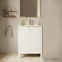 Bastille 24" Freestanding Bathroom Vanity in White with Sink Top