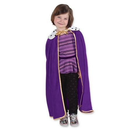 Royal Purple Childrens King/Queen Mardi Gras Robe or Halloween Costume Accessory