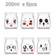 thumbnail image 3 of Frascos de yogur Frascos de 6 piezas con tapa Tarro de albañil para pudín Leche Yogur Hacer Mini taza de postre con tapa de plástico Botella de vidrio de pudín con lindo diseño de emoji Ormromra LKX-1538, 3 of 8