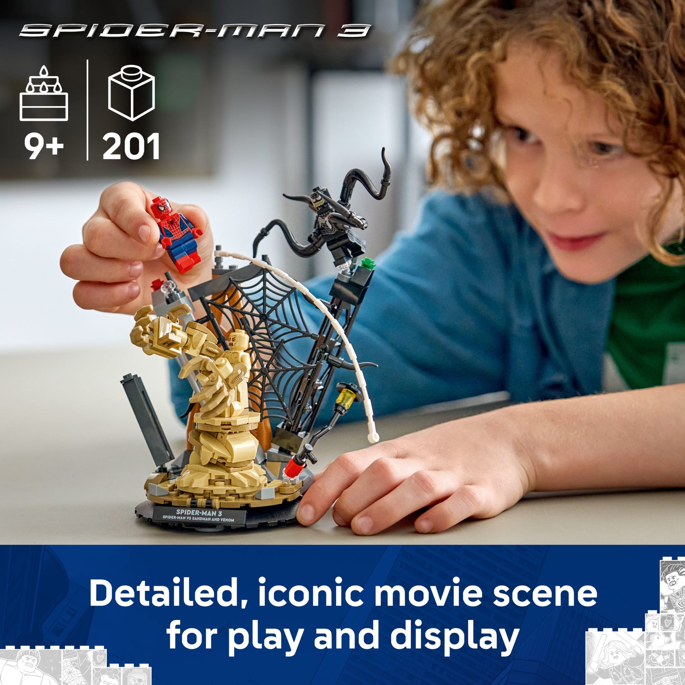 LEGO Marvel Batalla Épica: Spider-Man vs. Sandman Juguete de Construcción para Niños y Niñas - Set de Juego de Superhéroes con Minifiguras de Venom, Sandman y Spider-Man - Idea de Regalo para Cumpleaños - Mayores de 9 - 76334 3