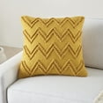 thumbnail image 4 of Mina Victory Life Styles Chevron Loops 18"X18" Yellow Indoor Throw Pillow, 4 of 5