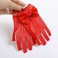 thumbnail image 7 of Useful Elegant Bow Knot Holiday Princess Birthday Party Gloves Etiquette Dress Gloves Children's Wedding Gloves Short Lace Mesh Gloves PINK, 7 of 7