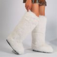 thumbnail image 4 of Women Winter Warm Plush Faux Fur Knee High Snow Boots Female Luxury Plush Snow Boots Outside Stylish Winter Footwear Y2K Shoes, 4 of 5