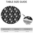 thumbnail image 6 of Black Christmas Snowflake Pattern Round Fitted Tablecloth with Elastic Edge,Dining Table Cover Waterproof,Outdoor Round Tablecloth for Camping,Dining,Indoor and Outdoor, 6 of 7