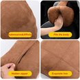 thumbnail image 4 of Almohada para el cuello con reposacabezas del asiento de la cintura del coche con memoria suave, logotipo de estilo de cojín cómodo para Tesla Modelo 3 Modelo X Modelo S Modelo Y, beige, 4 of 5