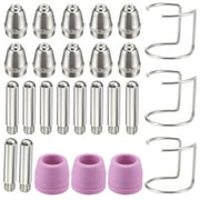Uxcell AG60A SG55 Plasma Cutter Torch Consumables Accessory Set for Air Cutting Machine 26 Pack