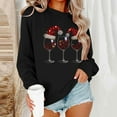 thumbnail image 2 of Sweatshirts for Women Crew Neck Hoodless Christmas Printed Casual Loose Sweatshirt Pullover, 2 of 6
