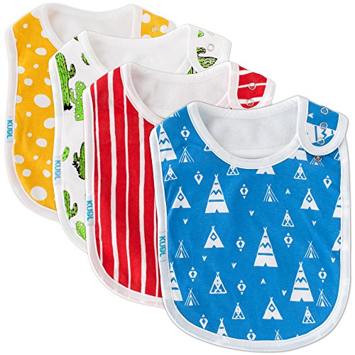 Baby Bibs Large Burpy Cloth 4 Pack Gift Set Soft Absorbent Feeding