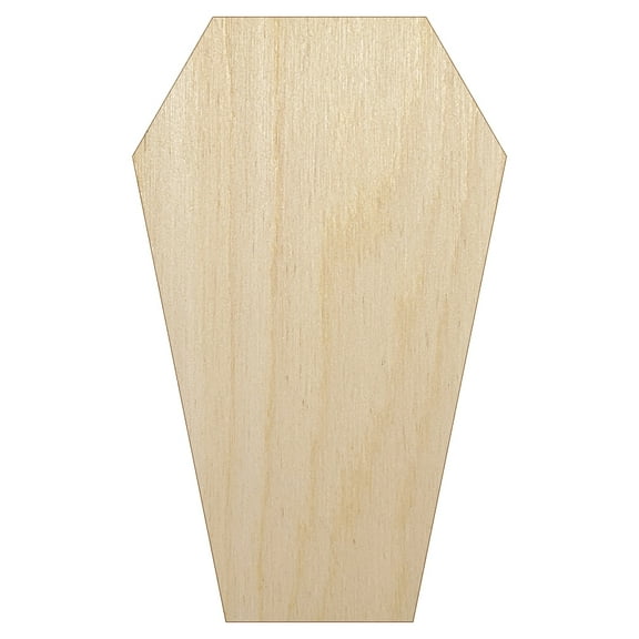 Coffin Halloween Solid Wood Shape Unfinished Piece Cutout Craft DIY Projects - 4.70 Inch Size - 1/8 Inch Thick