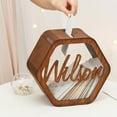 thumbnail image 4 of Caja de tarjeta de boda Zulema Hexágono de Madera Decoración Hueca Rústica Almacenamiento de Tarjetas de Boda, 4 of 8