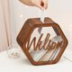 thumbnail image 4 of Caja de tarjeta de boda Zulema Hexágono de Madera Decoración Hueca Rústica Almacenamiento de Tarjetas de Boda, 4 of 8