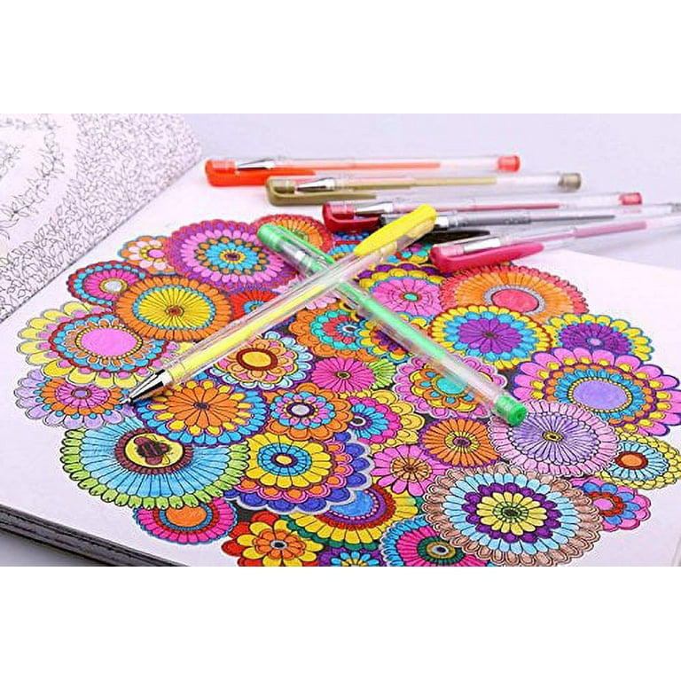 Smart Color Art 100 Colors Gel Pens Set for Adult Coloring Books