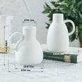 thumbnail image 5 of White Ceramic Vase Set - 2 Small Vases with Handle, Pottery Vases for Modern Home Decor, Minimalist Matte Pitcher for Fowers, Decorative Clay Vase Centerpiece Dining Table Decorations, 5 of 17