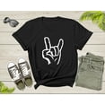 thumbnail image 2 of Rock On Hand Sign Symbol Gesture Rock Lover Salute Drawing T-Shirt Rocker Rock Lover Gift T Shirt for Men Women Kids Boys Girls Tshirt, 2 of 8