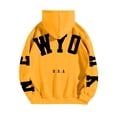 thumbnail image 4 of TANGNADE Women's Long Sleeved Zipperless Back New York U.S.A. Printed Hoodie, Yellow L, 4 of 4
