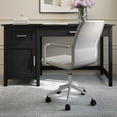 thumbnail image 5 of Martha Stewart Upholstered Office Chair in Gray/Polished Nickel, 5 of 12