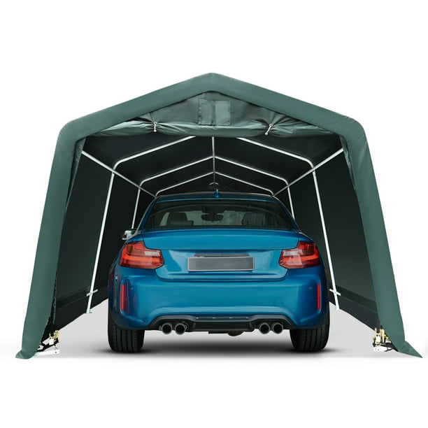Ainfox 10 x 20FT Heavy Duty Enclosed Carport Canopy with Sidewalls Waterproof Garage Car Shelter