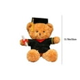 thumbnail image 3 of Red Comfort Plush Bear Toy With Graduation Cap And Gown For Kids Stuffed Animal 13.78 Inches Long Soft Material Educational Keepsake Gift, 3 of 7