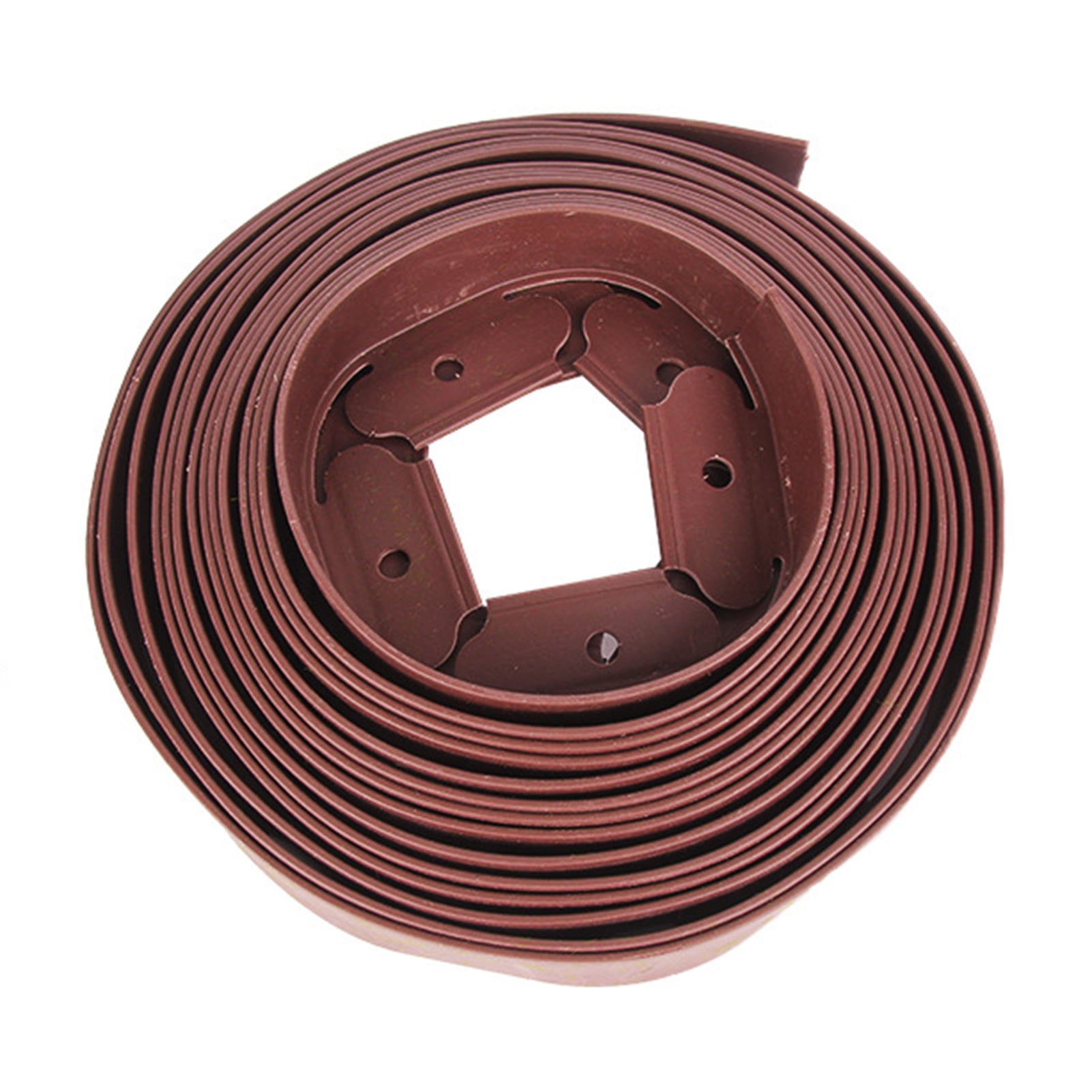 harmtty 1 Set Lawn Fence No Dig Weather Resistant Garden Decoration L-shaped Grass Stone Barrier Landscape Edging Lawn Border Court for Yard,Brown