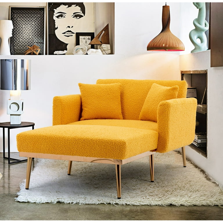 Chaise lounge mustard online