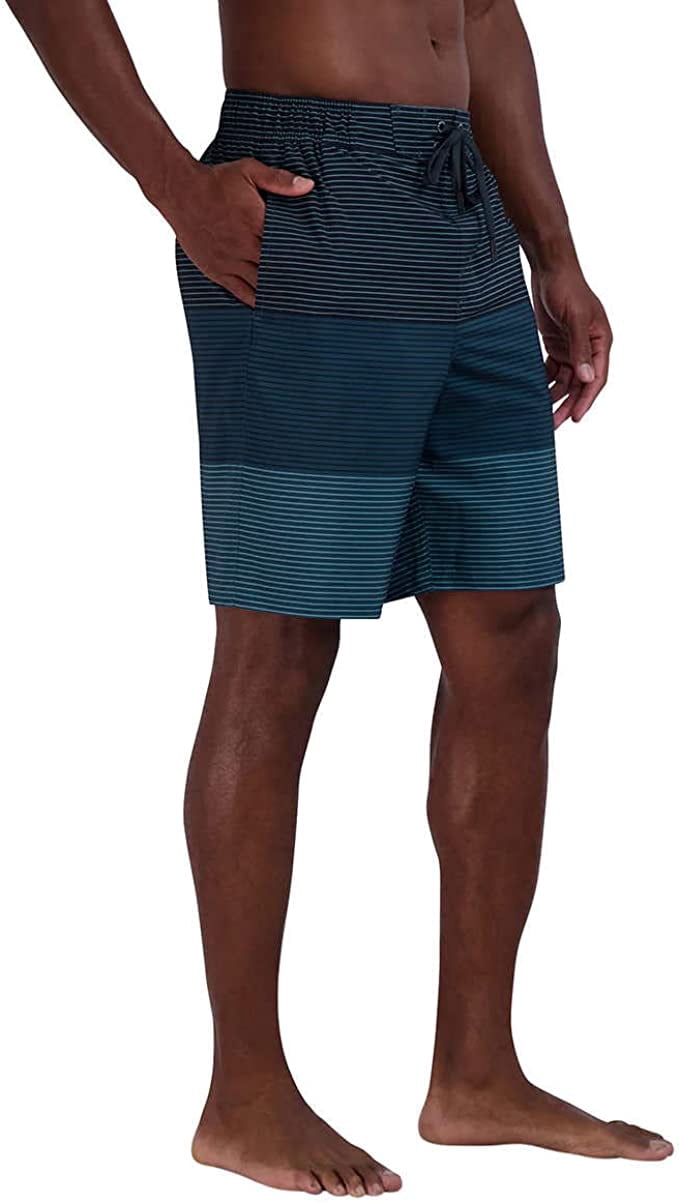 Gerry Men's Swim Trunk Shorts with UV Protection (Blue, Large)
