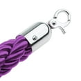 thumbnail image 2 of Barrier Rope Crowd Control Stanchion Queue Twisted Rope with Hooks Purple, 2 of 8