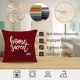 thumbnail image 6 of Pillow Covers 16x16, Sofa Throw Pillow Covers, Decorative Outdoor Linen Pillow Covers Set of 4 for Couch Sofa Bed and Car 16x16 Inch 40x40 cm (Wine Red, 16x16,Set of 4), 6 of 6