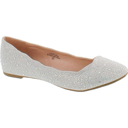 de Blossom Footwear Women's Baba-54 Sparkly Crystal Rhinestone Ballet (Best Footwear For Nurses)