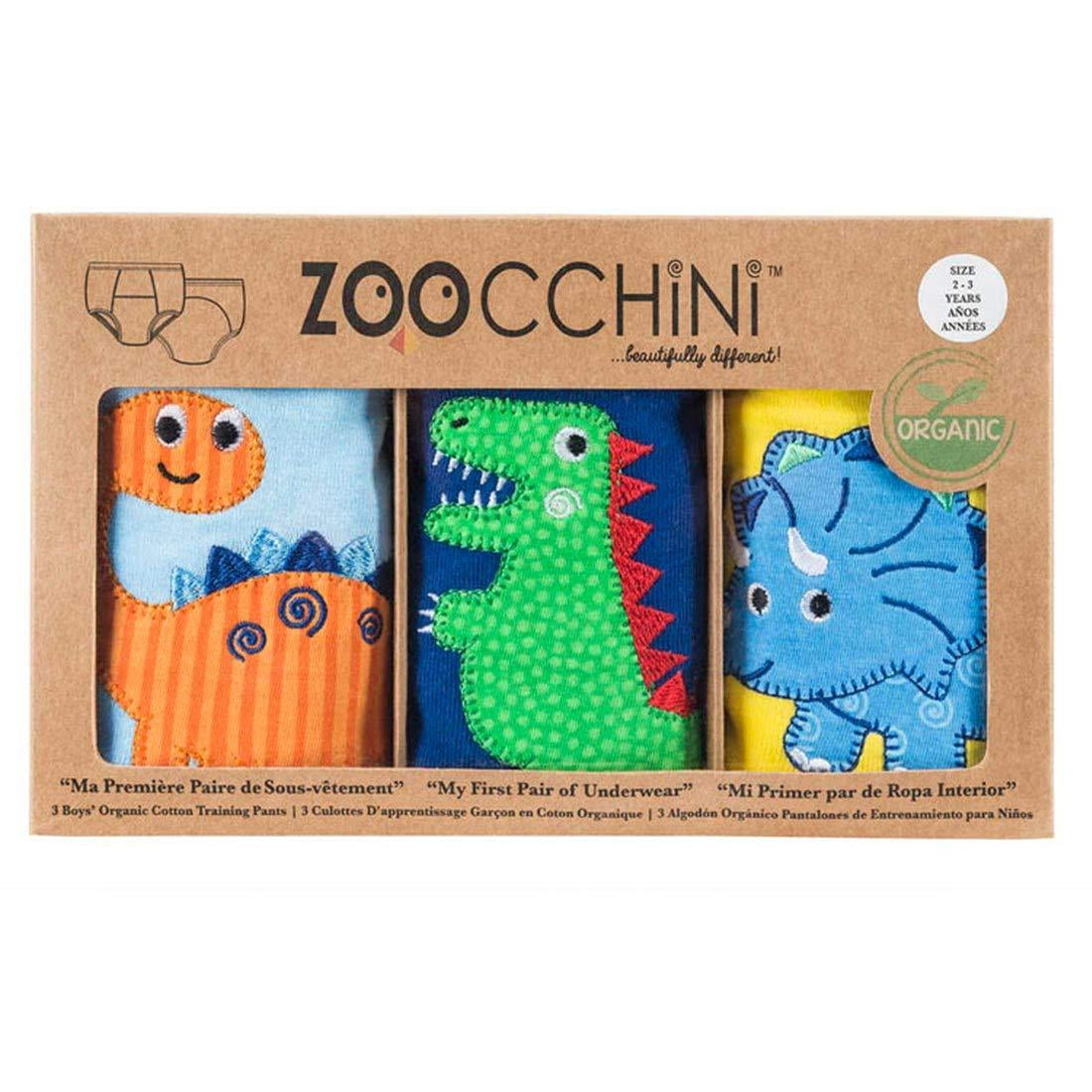 Zoocchini Boys 3 Piece Organic Training Pant Set-Jurassic (3T-4T), Multi