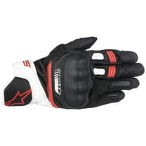 Alpinestars SP-5 Mens Leather Motorcycle Gloves Black/White/Red XL