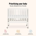 thumbnail image 2 of Dream On Me Jett Non-Full Size Folding Crib, Removable Wheels, Modern Nursey, Adjustable Mattress Support, Patent Folding System, Included 1.5” Mattress, Cannoli cream, 2 of 8