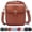 Brown, variant on Leather Crossbody Bag for Women,Anti-Theft Messenger Bag with Large Capacity,Built-in Purse Card Slots Shoulder Sling Bag